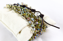 Load image into Gallery viewer, Hand Knotted Convertible Crochet Bracelet or Necklace, Crystals - WR5-050
