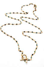Load image into Gallery viewer, African Turquoise Chain Long Necklace -French Flair Collection- N2-2270
