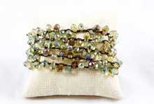 Load image into Gallery viewer, Hand Knotted Convertible Crochet Bracelet or Necklace, Crystals - WR5-050