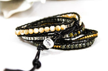Load image into Gallery viewer, Curry - Semi Precious Stone Mix Wrap Bracelet
