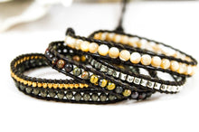 Load image into Gallery viewer, Curry - Semi Precious Stone Mix Wrap Bracelet