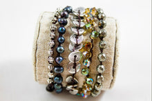 Load image into Gallery viewer, Hand Knotted Convertible Crochet Bracelet or Necklace, Crystals and Stones Mix - WR-099