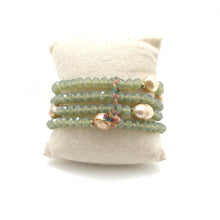Load image into Gallery viewer, Crystal and Freshwater Pearl Stretch Stack Bracelet - French Flair Collection - B1-2012