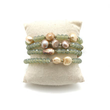 Load image into Gallery viewer, Crystal and Freshwater Pearl Stretch Stack Bracelet - French Flair Collection - B1-2012