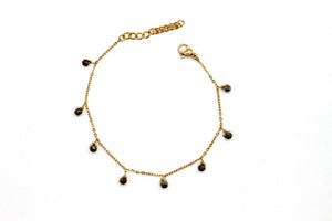 Delicate Pyrite 18K Gold Plate Bracelet -French Flair Collection- B1-2084