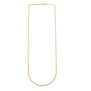Long Twisted 24K Gold Plate Chain Necklace -French Flair Collection- N2-2138