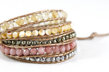 Load image into Gallery viewer, Biscuit - Stone Mix Wrap Bracelet

