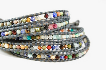 Load image into Gallery viewer, True - Semi Precious Mix Leather Wrap Bracelet
