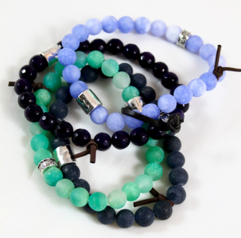 Chunky Stone Stack Bracelet - BL-M12