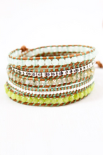 Load image into Gallery viewer, Pandora - Sand Color Leather Wrap Bracelet
