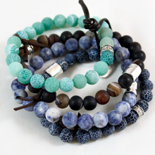 Load image into Gallery viewer, Chunky Stone Stack Bracelet - BL-M15
