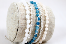 Load image into Gallery viewer, Hand Knotted Convertible Crochet Bracelet or Necklace, Crystals and Stones Mix - WR5-Galadriel