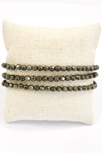 Load image into Gallery viewer, Faceted Pyrite Stretch Short Necklace or Bracelet - NS-PY
