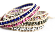 Load image into Gallery viewer, Pitaya - Bright Mix of Semi Precious Stone Wrap Bracelet