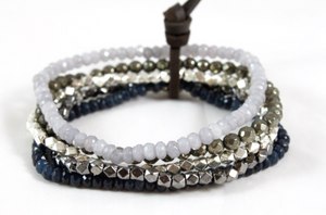 Semi Precious Stone Luxury Stack Bracelet - BL-Coarse