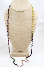 Load image into Gallery viewer, Hand Knotted Convertible Crochet Bracelet or Necklace, Crystals and Stones Mix - WR5-Grape