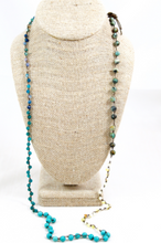 Load image into Gallery viewer, Hand Knotted Convertible Crochet Bracelet or Necklace, Stones Mix - WR5-Nature