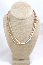 Load image into Gallery viewer, Hand Knotted Convertible Crochet Bracelet or Necklace, Crystals and Stones Mix - WR5-Miranda