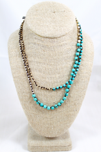 Load image into Gallery viewer, Hand Knotted Convertible Crochet Bracelet or Necklace, Turquoise Mix - WR5-Eclipse