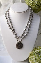 Load image into Gallery viewer, Convertible Necklace Short or Long With Heart Design Disc -The Classics Collection- N2-228