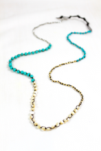 Load image into Gallery viewer, Hand Knotted Convertible Crochet Bracelet or Necklace, Turquoise Mix - WR5-Eclipse
