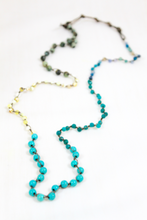 Load image into Gallery viewer, Hand Knotted Convertible Crochet Bracelet or Necklace, Stones Mix - WR5-Nature