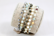 Load image into Gallery viewer, Hand Knotted Convertible Crochet Bracelet or Necklace, Crystals and Stones Mix - WR5-Crisp