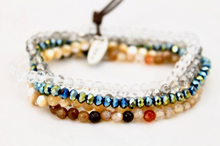 Load image into Gallery viewer, Semi Precious Stone Mix Luxury Stack Bracelet - BL-Eden
