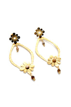 Load image into Gallery viewer, 24K Gold Plate Flower Art Earrings -French Flair Collection- E4-112
