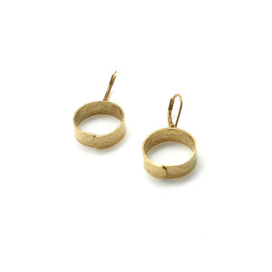Simple Infinity Circle 24K Gold Plated Earrings -French Flair Collection- E4-016