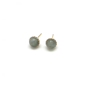 Luxury Labradorite Stone Stud Earrings -French Flair Collection- E4-054