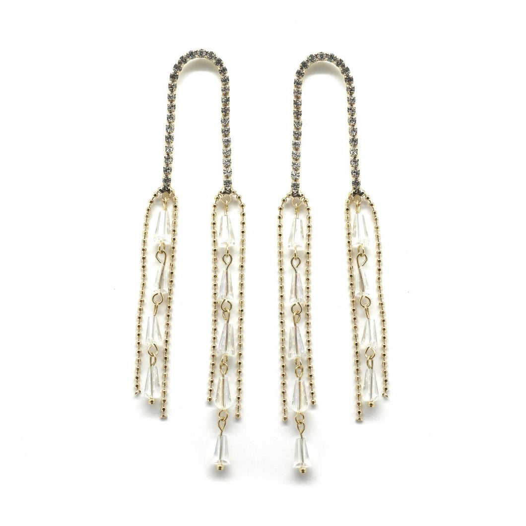 Late Night Bling Dangle Earrings -French Flair Collection- E4-061