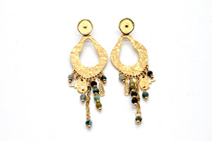 Semi Precious Stone Dangle Earrings -French Flair Collection- E4-113