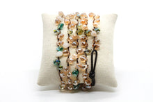 Load image into Gallery viewer, Hand Knotted Convertible Crochet Bracelet or Necklace, Crystals - WR5-034