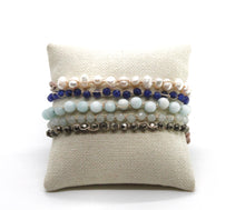 Load image into Gallery viewer, Hand Knotted Convertible Crochet Bracelet or Necklace, Pearls, Crystals and Stones Mix - WR5-Lyra