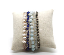 Load image into Gallery viewer, Hand Knotted Convertible Crochet Bracelet or Necklace, Pearls, Crystals and Stones Mix - WR5-Lyra
