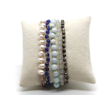 Load image into Gallery viewer, Hand Knotted Convertible Crochet Bracelet or Necklace, Pearls, Crystals and Stones Mix - WR5-Lyra