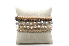 Load image into Gallery viewer, Hand Knotted Convertible Crochet Bracelet or Necklace, Crystals, Pearls and Stones Mix - WR5-Chicory