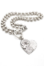 Load image into Gallery viewer, Steam Punk Silver Heart to Wear Short or Long -The Classics Collection- N2-1009
