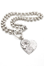 Load image into Gallery viewer, Steam Punk Silver Heart to Wear Short or Long -The Classics Collection- N2-1009