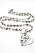 Load image into Gallery viewer, Steam Punk Silver Heart to Wear Short or Long -The Classics Collection- N2-1009
