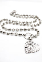 Load image into Gallery viewer, Steam Punk Silver Heart to Wear Short or Long -The Classics Collection- N2-1009