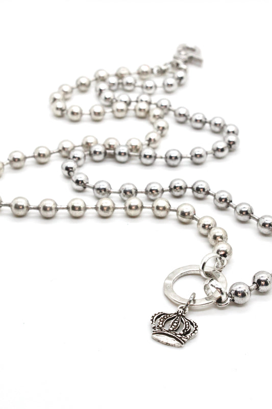 Queen Crown Necklace to Wear Short or Long -The Classics Collection- N2-1020