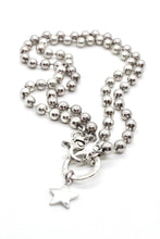 Load image into Gallery viewer, Convertible Short or Long Ball Chain Necklace with Small Silver Star -The Classics Collection-