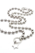 Load image into Gallery viewer, Convertible Short or Long Ball Chain Necklace with Small Silver Star -The Classics Collection-
