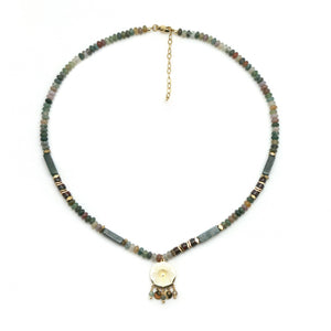 Pendant on Semi Precious Stone Necklace -French Flair Collection- N2-2040