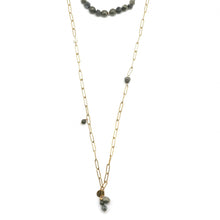 Load image into Gallery viewer, Semi Precious Stone Two Length Lariat -French Flair Collection- N2-2045