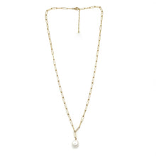 Load image into Gallery viewer, Simple Freshwater Pearl Pendant Gold Chain Necklace -French Flair Collection- N2-2055
