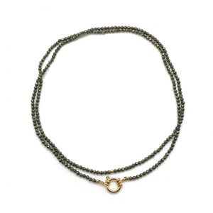 Faceted Pyrite Necklace or Bracelet -French Flair Collection- N2-2060