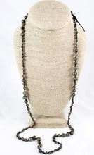 Load image into Gallery viewer, Hand Knotted Convertible Crochet Bracelet or Necklace, All Pyrite Stone - WR5-Brooklyn